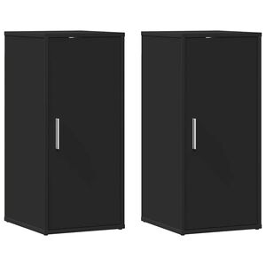 vidaXL Kenk&auml;kaapit 2 kpl musta 32x35x70 cm lastulevy