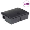vidaXL Hiiriloukut 20 kpl musta 13x10x4 cm