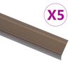 vidaXL Portaikon suojukset L-muotoiset 5 kpl alumiini 90 cm ruskea