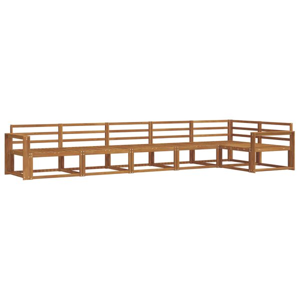 vidaXL Ulkosohvakokoelma 6 pcs Luonnollinen Tihe&auml; akasiapuu