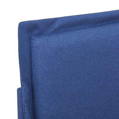 vidaXL Sängynrunko sininen kangas 135x190 cm