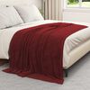 vidaXL Heittoviltti Bordeaux punainen 5FT King Size Fleese