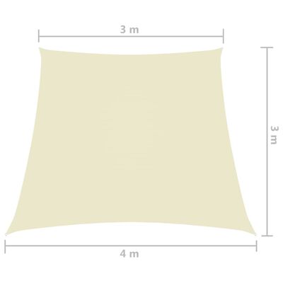 vidaXL Aurinkopurje Oxford-kangas puolisuunnikas 3/4x3 m kerma