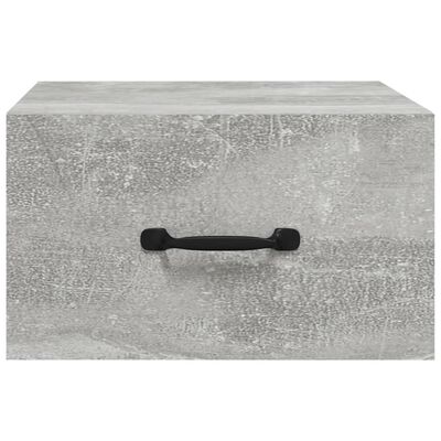 vidaXL Seinäkiinnitettävä yöpöytä betoninharmaa 35x35x20 cm