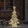 vidaXL Joulukuusi 100 LED-valoilla L&auml;mmin valkoinen 120 cm Akryyli