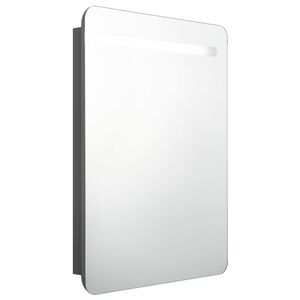 vidaXL LED kylpyhuoneen peilikaappi harmaa 60x11x80 cm