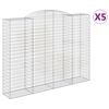 vidaXL Kaarevat kivikorit 5 kpl 300x50x220/240 cm galvanoitu rauta