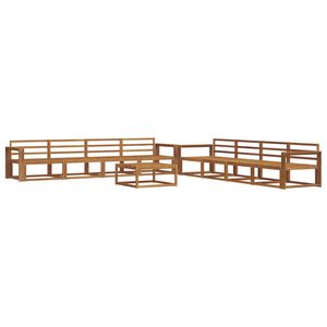 vidaXL Ulkosohvakokoelma 9 pcs Luonnollinen Tihe&auml; akasiapuu