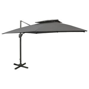 vidaXL Aurinkovarjo cantilever tuplakatolla 300x300 cm antrasiitti