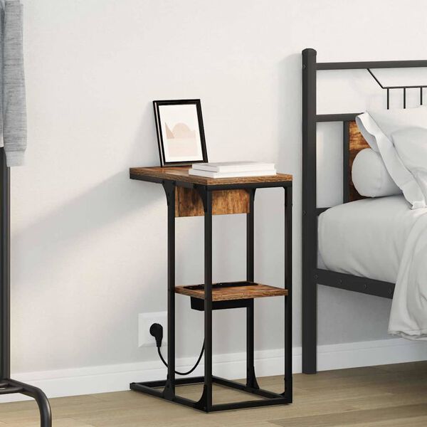 vidaXL Y&ouml;p&ouml;yt&auml;kaappi Savup&auml;hkin&auml; 41,5 x 26 x 60,5 cm Tekninen puu