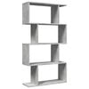 vidaXL Huoneenjakaja 4 tasoa betoninharmaa 70x24x129 cm tekninen puu