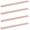 vidaXL Kelluva hylly 4 pcs Pinkki 100 x 9 x 2,5 cm Ter&auml;s