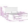 vidaXL S&auml;ngyn runko Sonoman tammi 6FT Super King Size Tekninen puu