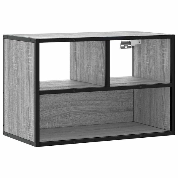 vidaXL TV-taso harmaa Sonoma 60x31x39,5 cm tekninen puu ja metalli