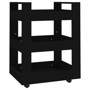 vidaXL Keitti&ouml;vaunu musta 60x45x80 cm tekninen puu