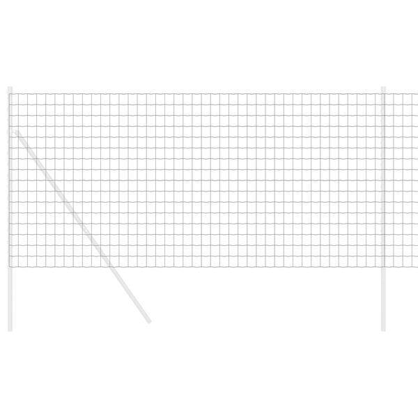 vidaXL Euroaita Harmaa 1.4 x 10 m PVC-pintainen rauta