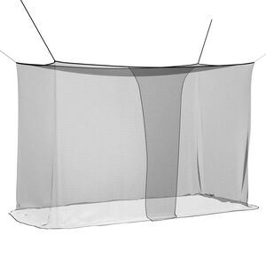 vidaXL Hyttysverkko s&auml;ngylle 156 mesh Musta 220 x 100 x 150 cm
