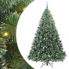 vidaXL Tekojoulukuusi 300 LED-valoilla Vihre&auml; 210 cm PE ja PVC