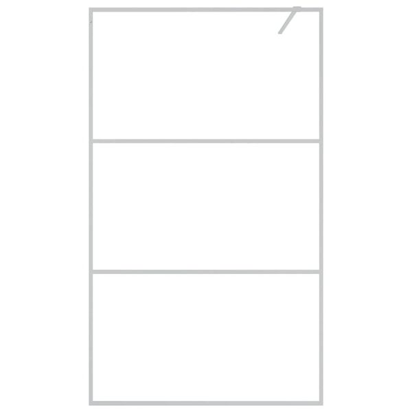 vidaXL Walk-in suihkusein&auml;ke hopea 115x195 cm kirkas ESG-lasi