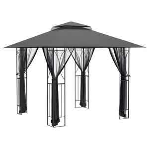 vidaXL Huvimaja sivuseinill&auml; antrasiitti 300x300x270 cm ter&auml;s