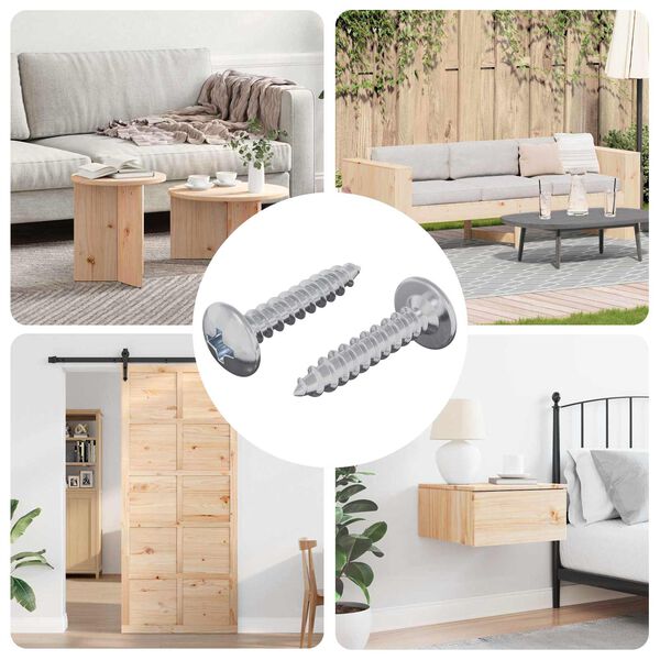 vidaXL Itsekiertev&auml; kynsi 2 pcs Sinkitty 4 x 20 mm Ter&auml;s