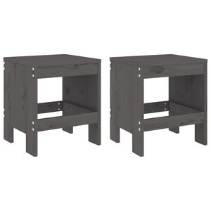 vidaXL Puutarhajakkarat 2 kpl harmaa 40x36x45 cm t&auml;ysi m&auml;nty