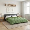 vidaXL Koko Vuoden Peitto Quiltottu Vihre&auml; 200 x 240 cm Mikrokuitu