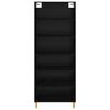 vidaXL Korkea kaappi Musta tammi. 69,5 x 32,5 x 180 cm Tekninen puu