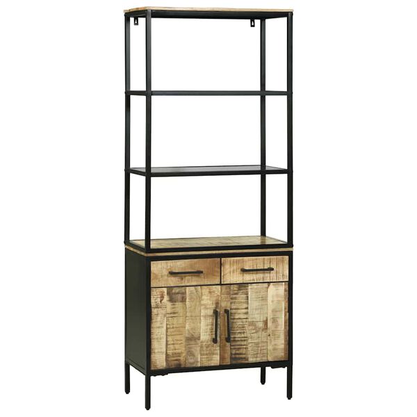 vidaXL Korkea kaappi Ruskea 70 x 35 x 180 cm Kiinte&auml; mango puu