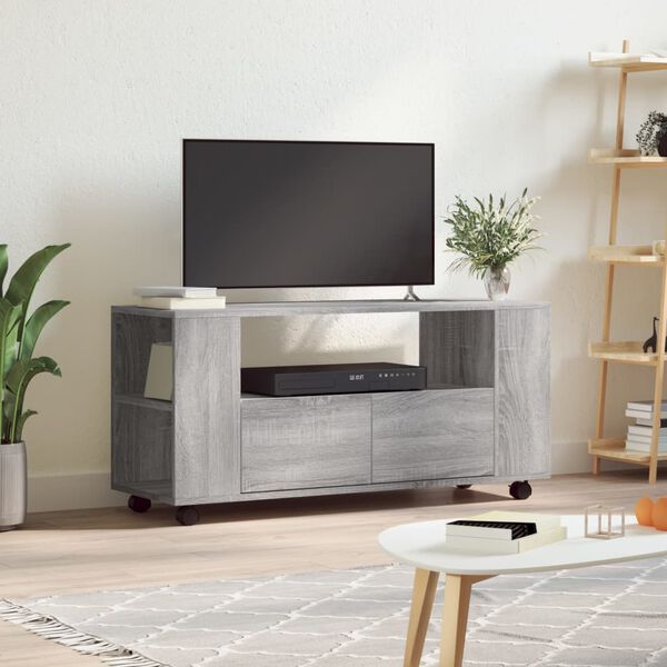 vidaXL TV-taso harmaa Sonoma 102x34,5x43 cm tekninen puu