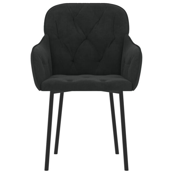 vidaXL Ruokatuolit 2 kpl musta sametti