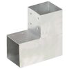 vidaXL Tolppaliitin L-muoto galvanoitu metalli 101x101 mm