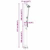 vidaXL Ulkoilma-aurinkosuihku Musta 217 cm PVC ja alumiini