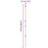 vidaXL Aidan pylväät 7 pcs Harmaa Ø32mm 170 cm Galvanoitu teräs