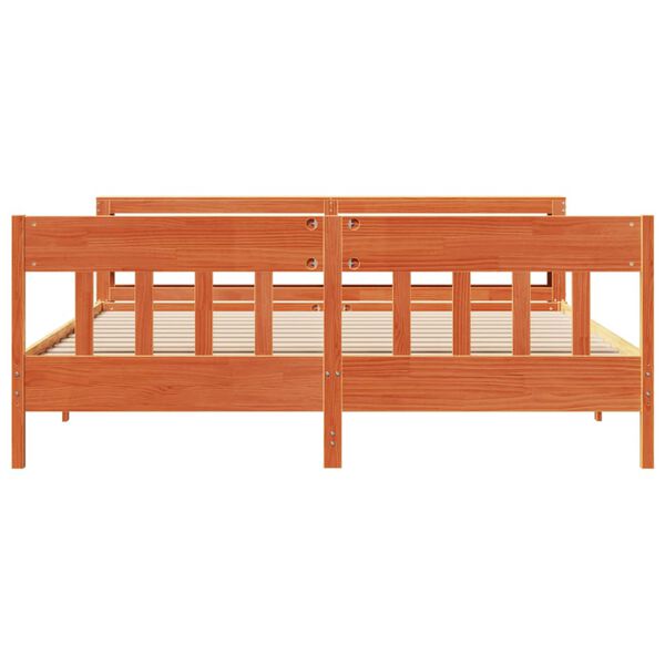 vidaXL S&auml;ngynrunko ilman patjaa vahanruskea 180x200 cm t&auml;ysi m&auml;nty