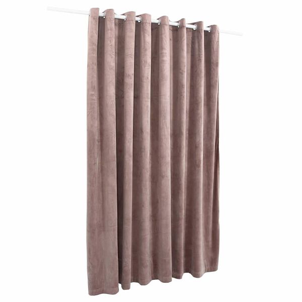 vidaXL Pimennysverho metallirenkailla sametti pinkki 290x245 cm