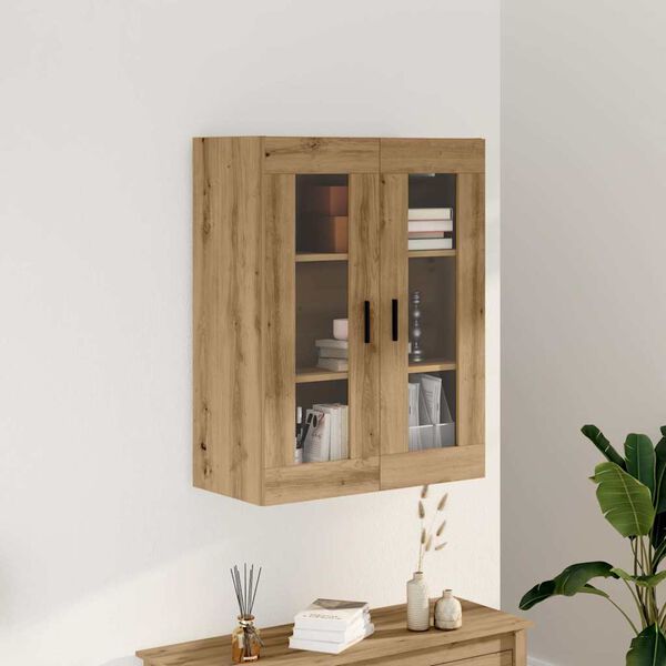 vidaXL Seinäkiinnitettävä kaappi artesaani tammi 69,5x34x90 cm