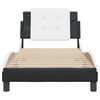 vidaXL S&auml;ngynrunko ilman patjaa Zadar musta ja valkoinen 100x200 cm keinonahka