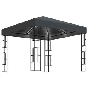 vidaXL Huvimaja LED-valonauhoilla 3x3 m antrasiitti