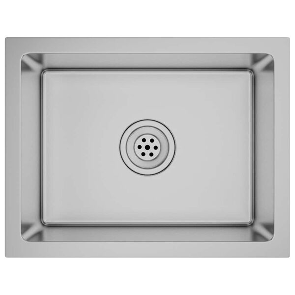 vidaXL Käsintehty keittiön tiskiallas ruostumaton teräs