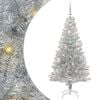 vidaXL Joulukuusi 150 LED-valoilla jalustalla Hopea 150 cm PET