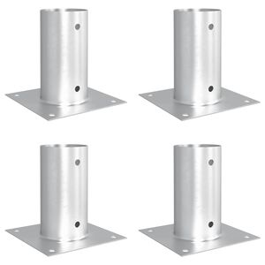 vidaXL Py&ouml;re&auml; maapaluu 4 pcs Hopea 15 x 15 x 15 cm Metalli