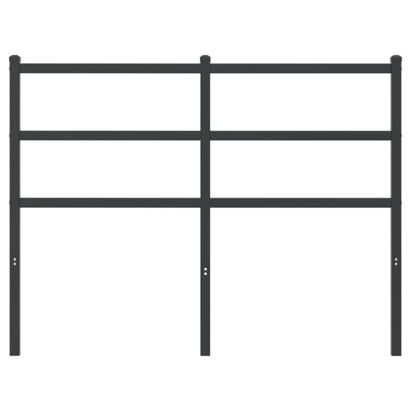 vidaXL Metallinen vaihtop&auml;&auml;ty musta 120 cm