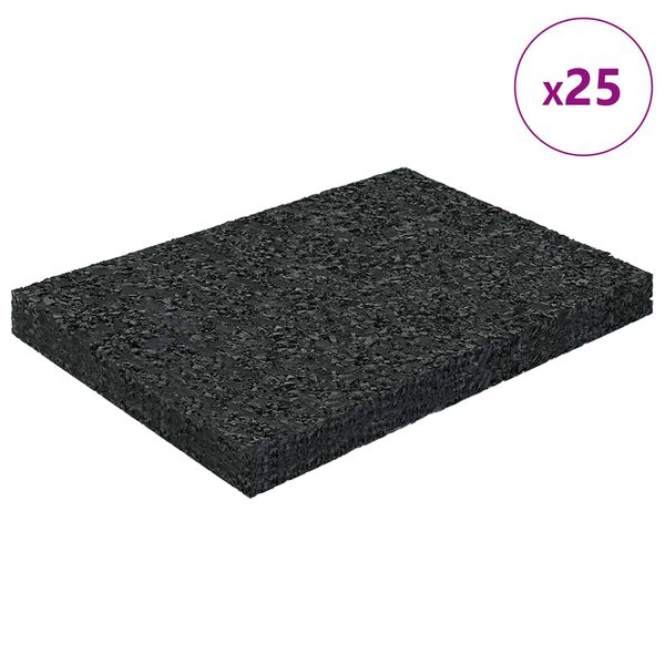 vidaXL Kumirouhepatiop&auml;&auml;llyste Musta 6 x 9 x 0,8 cm Kumi