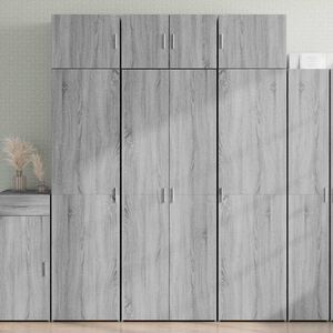vidaXL Kaappi harmaa Sonoma 70x42,5x185 cm tekninen puu
