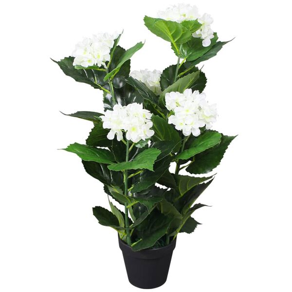 vidaXL Tekokukka ruukulla hortensia 60 cm valkoinen
