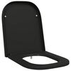 vidaXL WC-istuin Musta 47,5 x 35 x 3,6 cm Duroplast