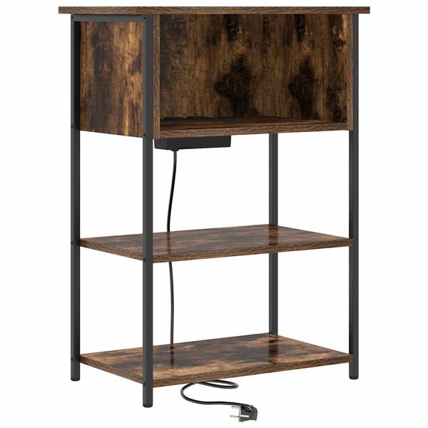 vidaXL Y&ouml;p&ouml;yt&auml;kaappi Savup&auml;hkin&auml; 55 x 31 x 76 cm Tekninen puu