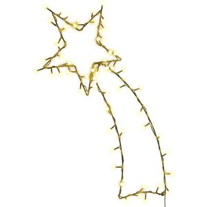 vidaXL Jouluvalot tähdenlento siluetti 80 LEDs lämmin valkoinen