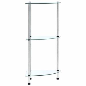 vidaXL 3-kerroksinen hylly l&auml;pin&auml;kyv&auml; 30x30x67 cm karkaistu lasi